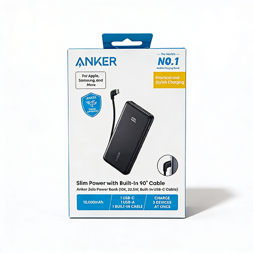شاحن متنقل(Anker) (10K)،لون أسود - الصورة 3