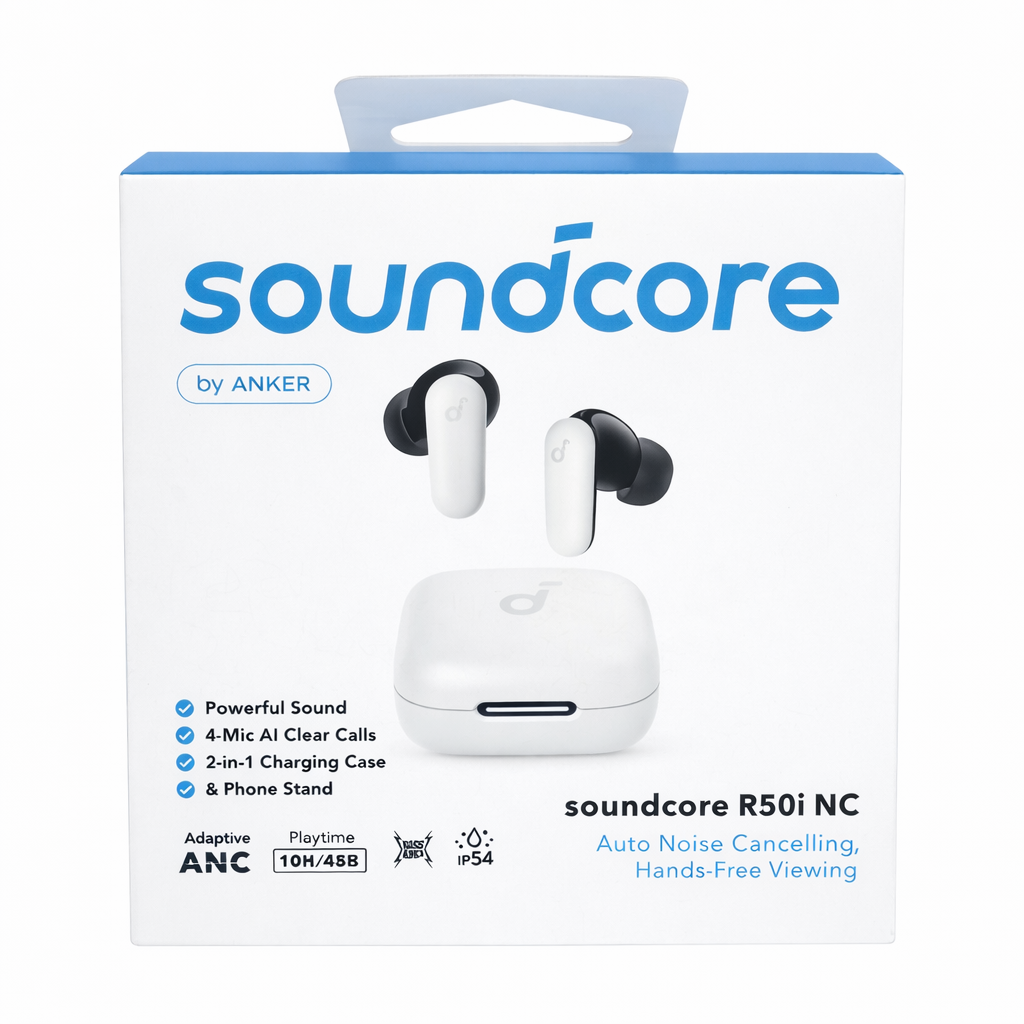 ساوندكور أنكر Soundcore R50i NC سماعات أذن لاسلكية مع ميزة إلغاء الضوضاء التلقائي لون أبيض - الصورة 3
