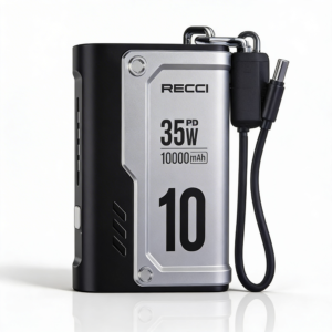 شاحن باور بانك(RECCI)RPB-P57،لون أسود و فضي